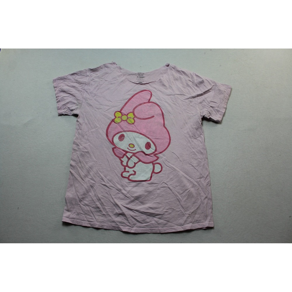 Sanrio My Melody T-Shirt Women Large Pink Good Cut Neck Kawaii Graphic Tee